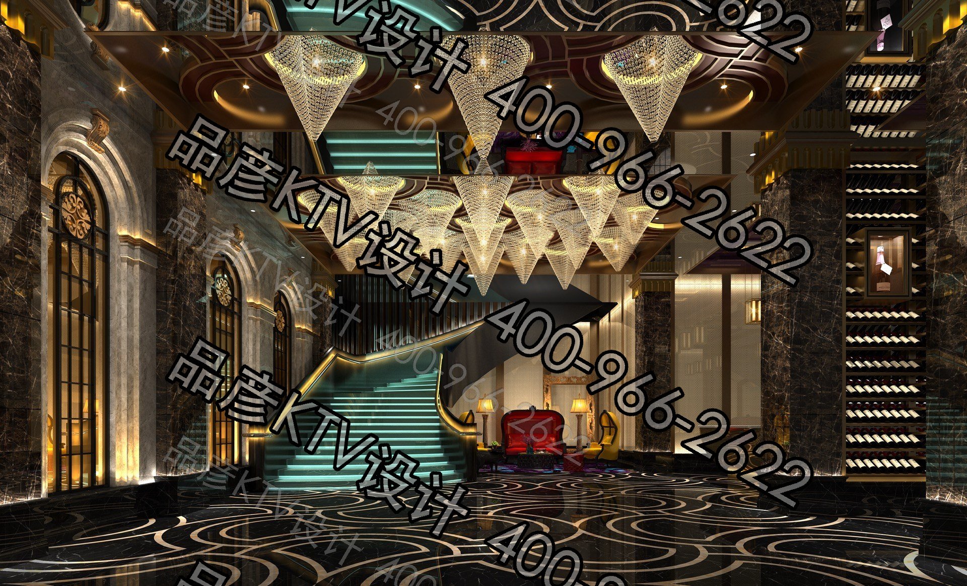 海南海口商务KTV全套套图框 - 图1